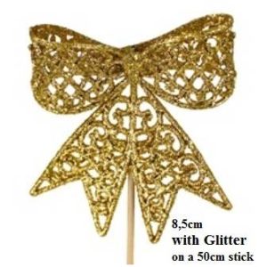 Bow Gold With Glitter 8