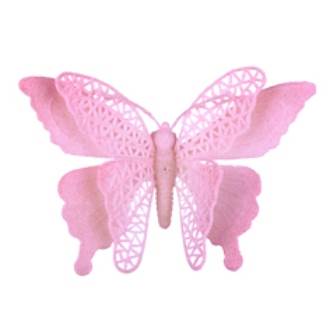Butterfly Jumbo 18cm Pink On 50cm Stick